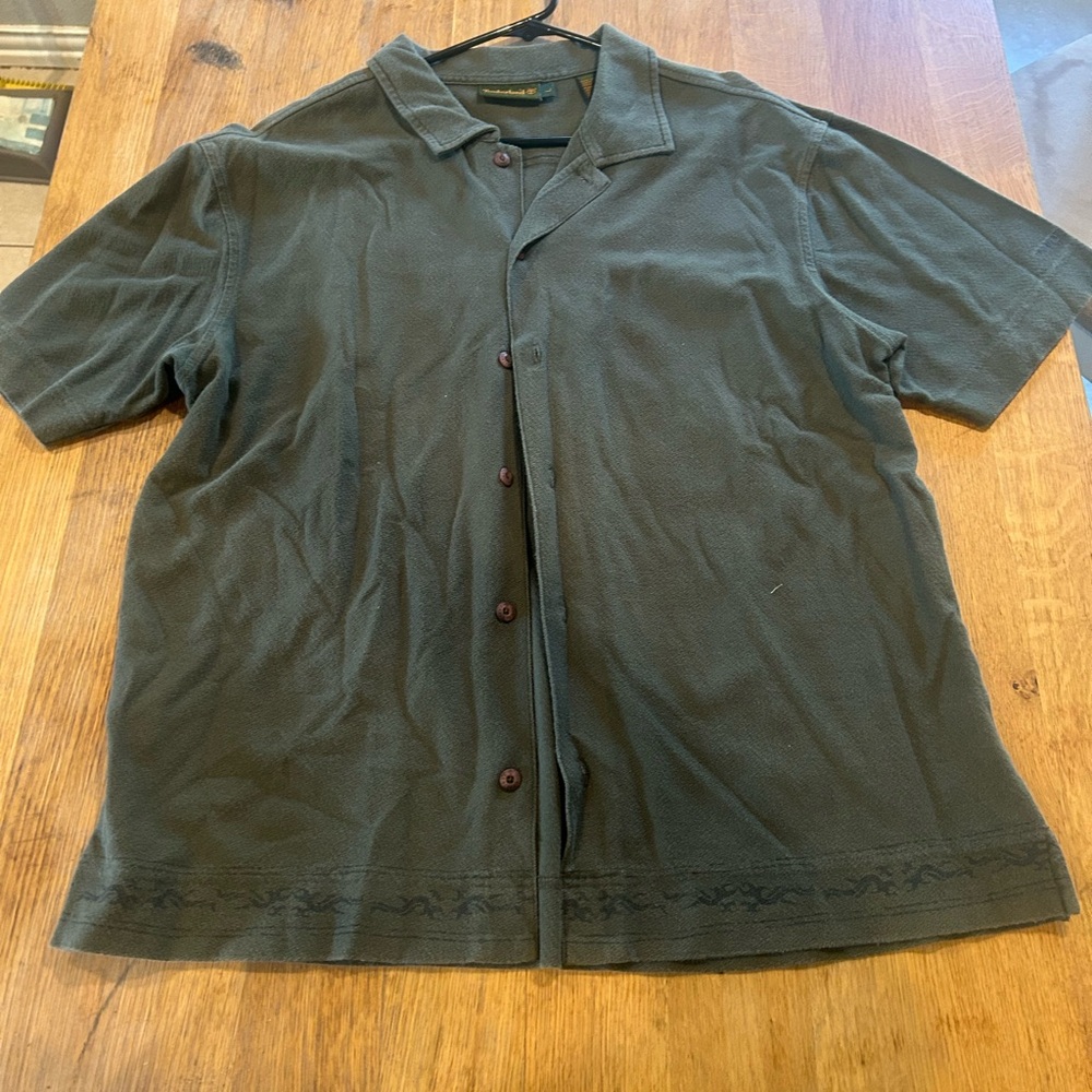 Timberland Olive Button Down Shirt - image 4